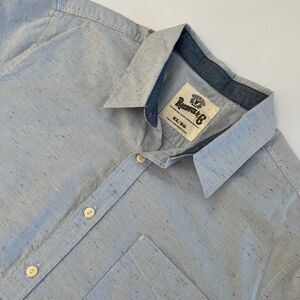 Roebuck & Co Mens Light Blue Short Sleeve Button Down Shirt, Roebuck & Co215‎